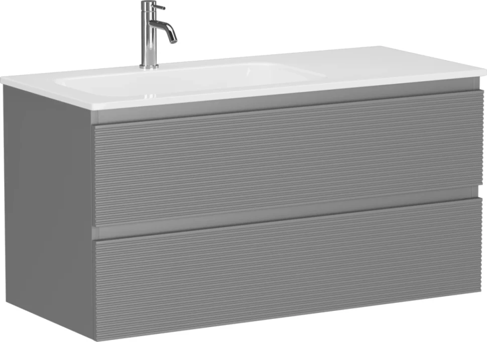 Тумба с раковиной Sancos Folk 100 L ergraut soft