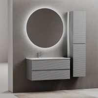 Тумба с раковиной Sancos Folk 100 L ergraut soft