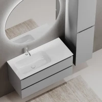 Тумба с раковиной Sancos Folk 100 L ergraut soft