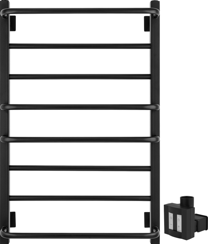 Полотенцесушитель электрический Secado Модена 2 85x55 см, скрытое подключение справа, матовый черный, лесенка