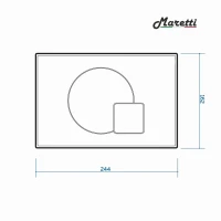 Клавиша смыва Maretti Элио AC12EL-015, хром