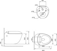 Унитаз подвесной SantiLine SL-5001 с микролифтом