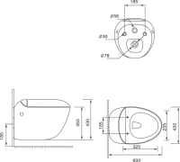 Унитаз подвесной SantiLine SL-5001 с микролифтом Унитаз подвесной SantiLine SL-5001 с микролифтом