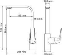 Смеситель для кухни Wasserkraft Neime 1907