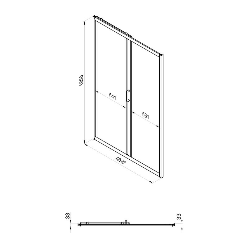 Душевая дверь в нишу Triton Слайд Щ0000064613 120 см