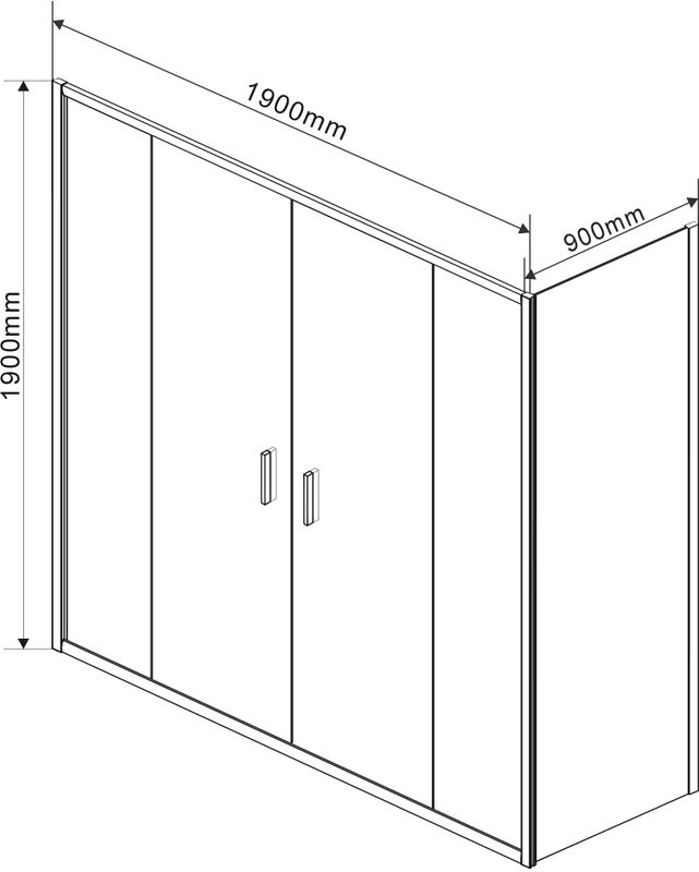 Душевой уголок Vincea Garda VSR-1G29019CL 190x90 см, профиль хром, стекло прозрачное