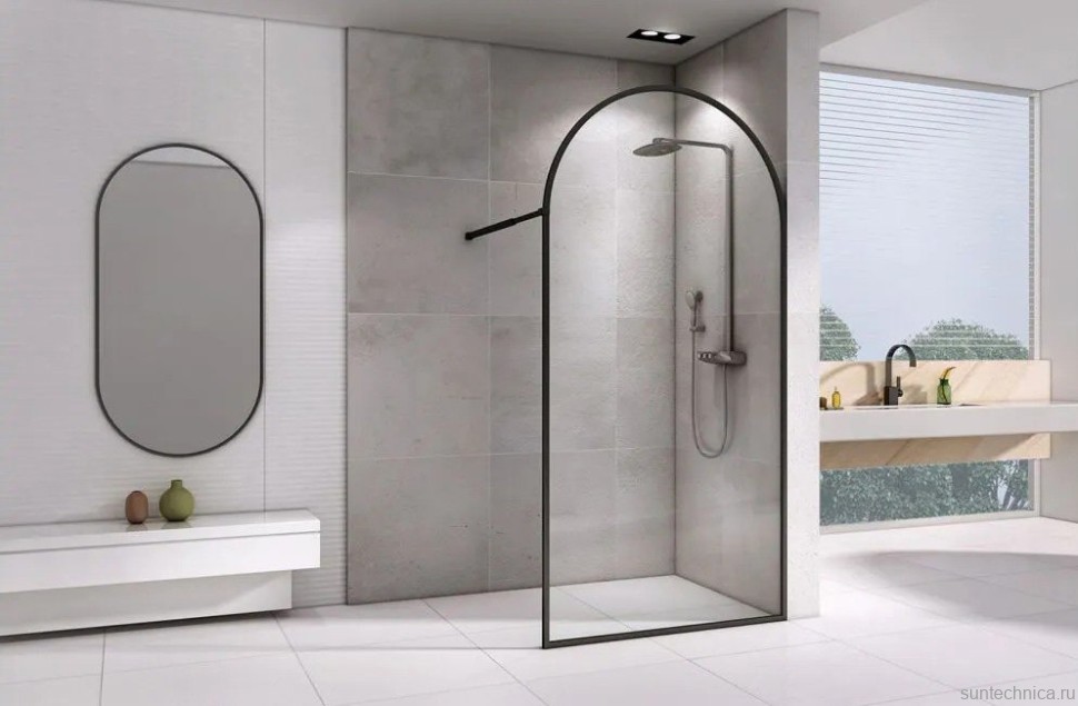 Зеркало Abber Immer Offen AG6401B 60х120 см, черное