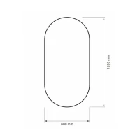 Зеркало Abber Immer Offen AG6401B 60х120 см, черное