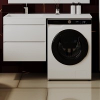 Мебель для ванной комнаты Style Line Даллас 120 L Люкс Plus подвесная, белая, зеркало DIWO Дмитров