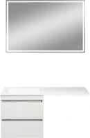 Мебель для ванной комнаты Style Line Даллас 120 L Люкс Plus подвесная, белая, зеркало DIWO Дмитров