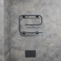 Полотенцесушитель электрический Bauedge E AF0039 53x41 темно-серый металлик