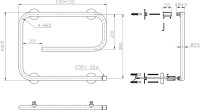Полотенцесушитель электрический Bauedge E AF0039 53x41 темно-серый металлик
