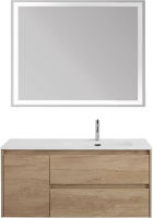 Мебель для ванной комнаты BelBagno Kraft 100 R, 2 ящика, дверца, rovere nebrasca nature