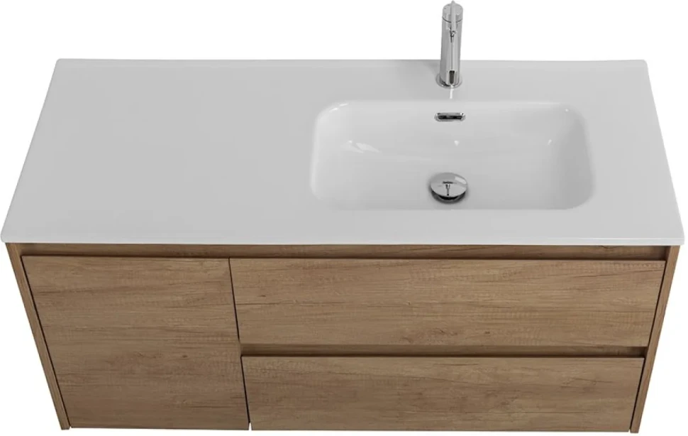 Мебель для ванной комнаты BelBagno Kraft 100 R, 2 ящика, дверца, rovere nebrasca nature