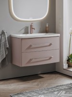 Тумба под раковину без столешницы Aqwella 5 stars Neringa 80 подвесная, пепельная роза