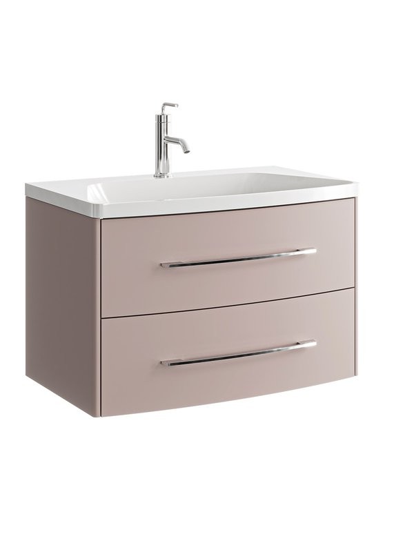 Тумба под раковину без столешницы Aqwella 5 stars Neringa 80 подвесная, пепельная роза