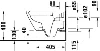 Унитаз подвесной Duravit D-Neo Rimless 45770900A1 с микролифтом