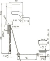 Смеситель для раковины Paini Cox 78PZ211 черный матовый