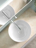 Тумба с раковиной Sancos Snob R 100 см, bianco, столешница бежевая, раковина CN5024