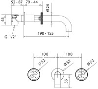 Смеситель для раковины Migliore Reversa 28205 С ВНУТРЕННЕЙ ЧАСТЬЮ  золото