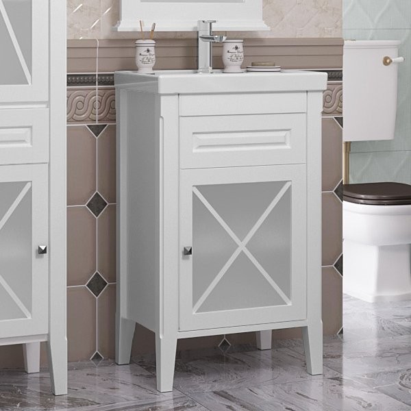 Тумба под раковину Opadiris Палермо 50 R белая матовая