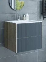 Тумба с раковиной Sanflor Диана 65 дуб шерман, графит