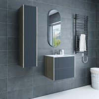 Тумба с раковиной Sanflor Диана 65 дуб шерман, графит