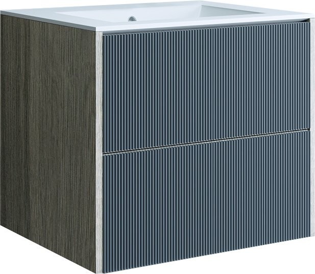 Тумба с раковиной Sanflor Диана 65 дуб шерман, графит