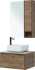 Мебель для ванной STWORKI Карлстад 60 дуб рустикальный, простоун беж, с отверстием под смеситель в столешнице
