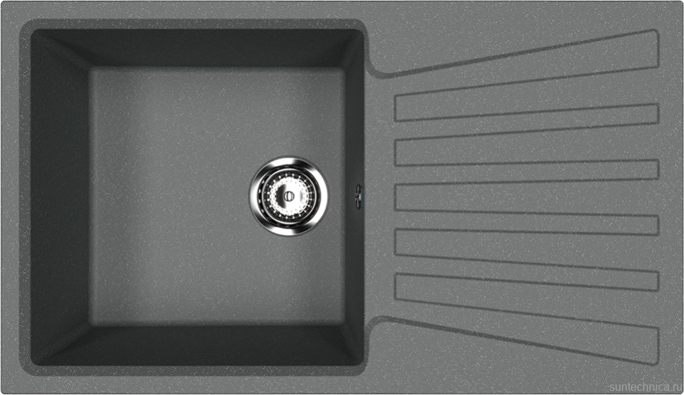 Мойка кухонная Ulgran U-703 343 антрацит + дозатор U-02 антрацит