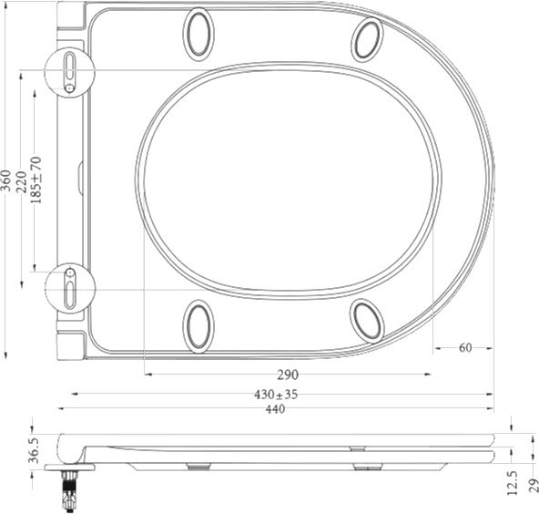 Унитаз-компакт напольный Cezares Stylus CZR-152-CPR безободковый, крышка CZR-870-SC с микролифтом