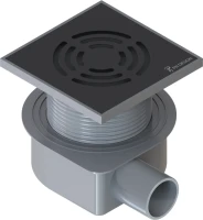 Душевой трап Boheme Smart Design 10x10 см, черный