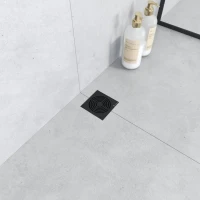 Душевой трап Boheme Smart Design 10x10 см, черный
