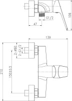 Смеситель для душа Cersanit Flavis 63036