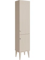 Шкаф пенал для ванной ASB-Woodline Федерика 40 тирамису софт