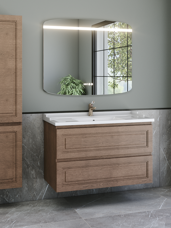 Мебель для ванной комнаты Caprigo Wales 100 светлый орех