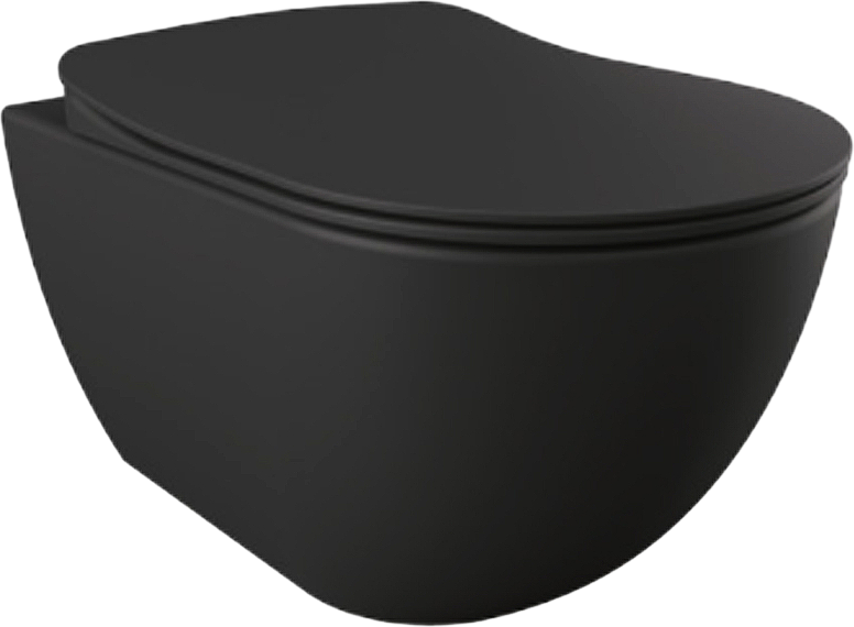 Унитаз подвесной Creavit Free FE322.H0100 безободковый, черный