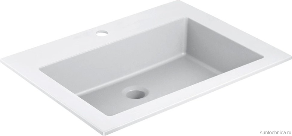 Тумба с раковиной Vincea Chiara 2D 60, 2 ящика, дуб табак, с белой раковиной