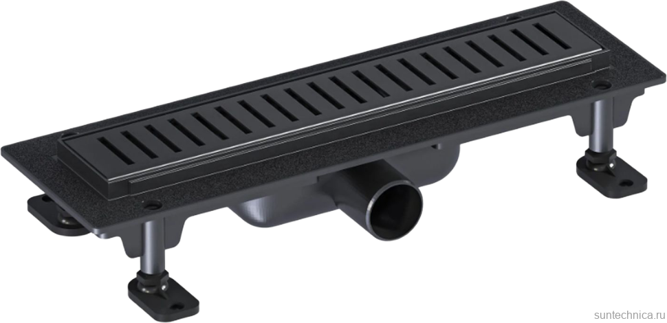 Душевой трап Good Door ТЛ00026 44,5x5,3 см, черный