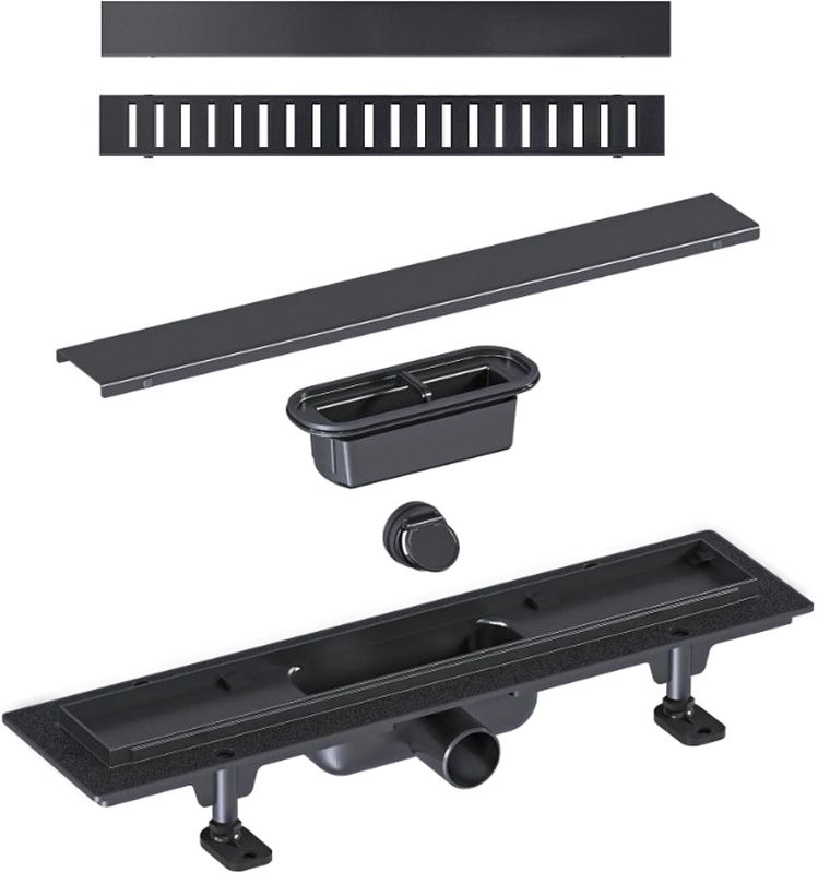 Душевой трап Good Door ТЛ00026 44,5x5,3 см, черный