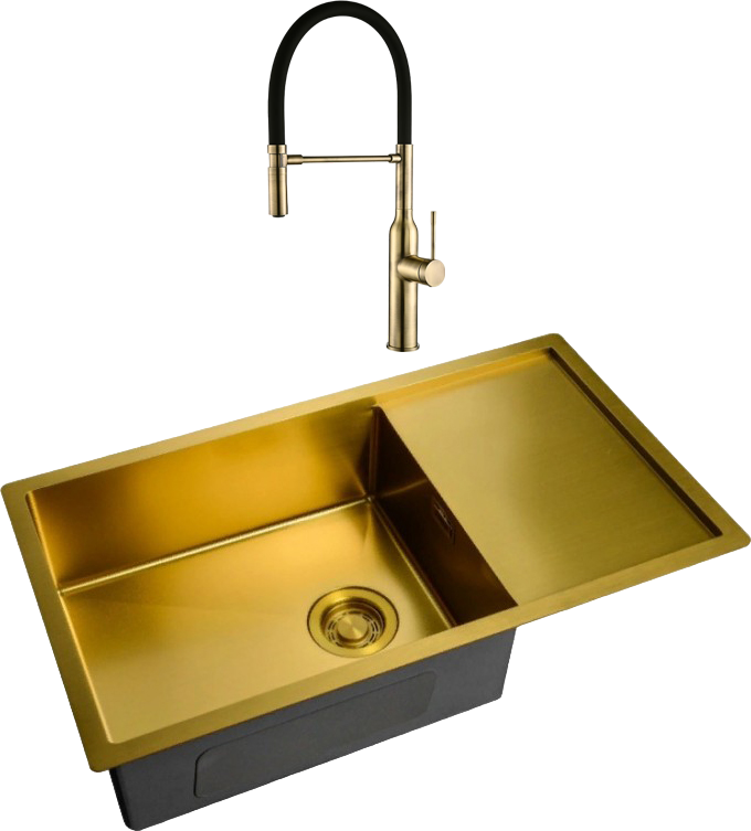 Комплект Мойка Zorg Light + Смеситель Steel Hummer SH 2022 BRONZE бронза