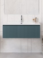 Тумба под раковину без столешницы BelBagno Uno 100 подвесная, 1 ящик, матовая голубая