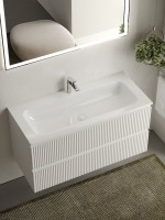 Мебель для ванной комнаты Sancos Snob R 100 см, bianco