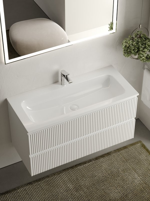 Мебель для ванной комнаты Sancos Snob R 100 см, bianco