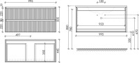 Мебель для ванной комнаты Sancos Snob R 100 см, bianco