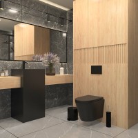 Унитаз подвесной Teymi Solli T40201MB с микрофлитом, безободковый, черный