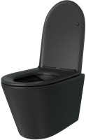 Унитаз подвесной Teymi Solli T40201MB с микрофлитом, безободковый, черный