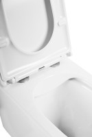 Унитаз подвесной BelBagno Amanda-Tor BB051CH-TOR-FC/SC безободковый, с микролифтом, смыв торнадо, белый глянцевый