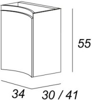 Мебель для ванной комнаты Cezares Vague 104 R rovere sbiancato