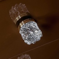 Тумба с раковиной Armadi Art NeoArt 80 шоколад с ручками Crystal золото, с ножками